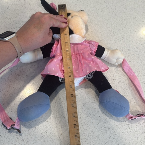Vintage disney Minnie Mouse back pack with pink straps and mini pink bag - Picture 13 of 14